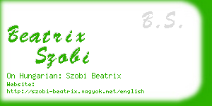 beatrix szobi business card